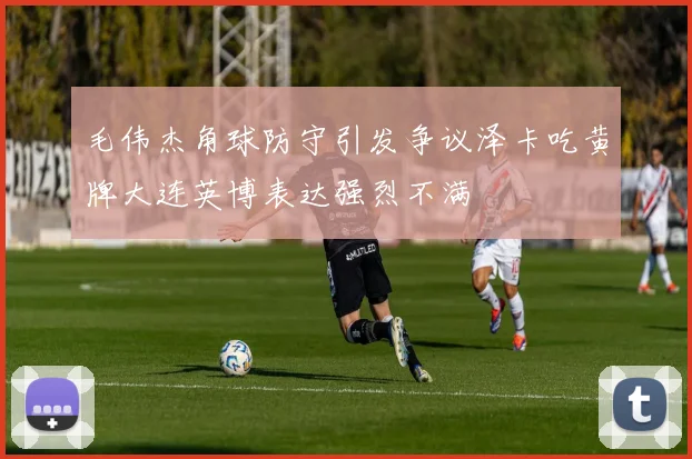 毛伟杰角球防守引发争议泽卡吃黄牌大连英博表达强烈不满